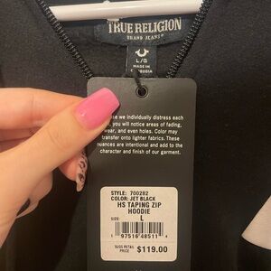 True Religion Black Sweatshirt Hoodie